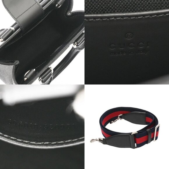 GUCCI 2WAY Mini Tote Bag Black/Noir 696010 shoulder bag 800000137373000 - Picture 7 of 7